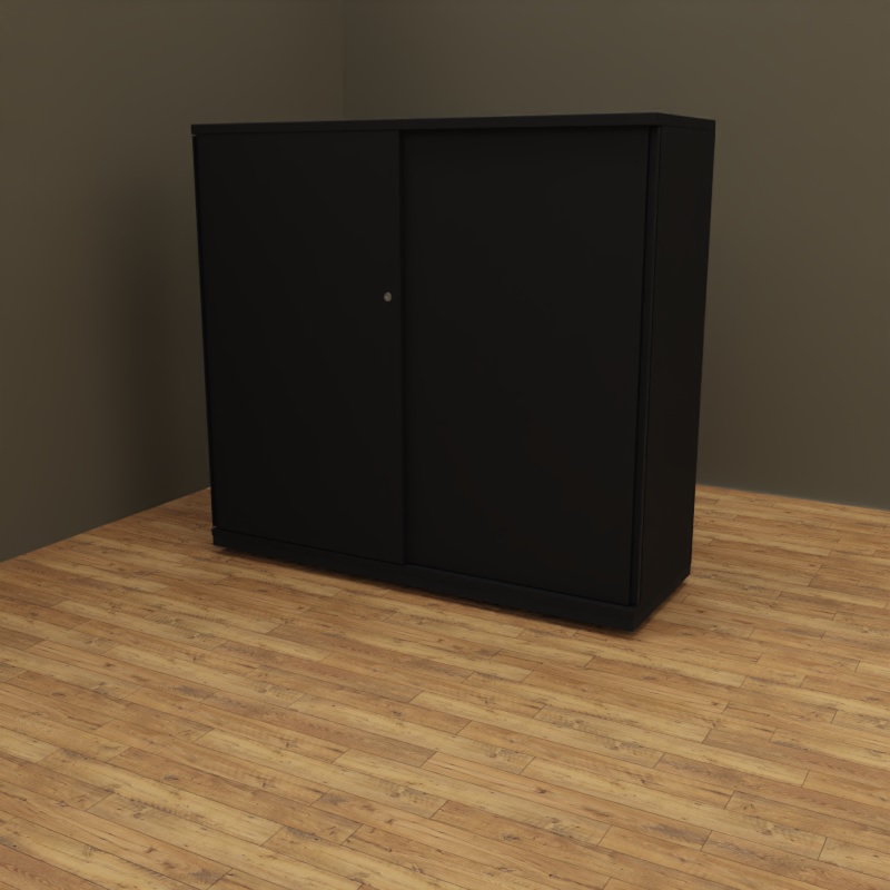 Farbe: Schwarz, Breite 120cm, Tiefe 42cm, Höhe: 3 OH  